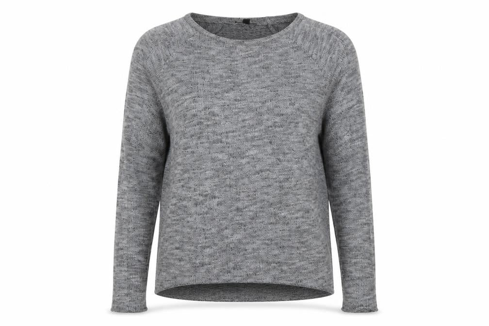 Topshop Womens Grey Round Neck  Polyester Pullover Jumper Size 8