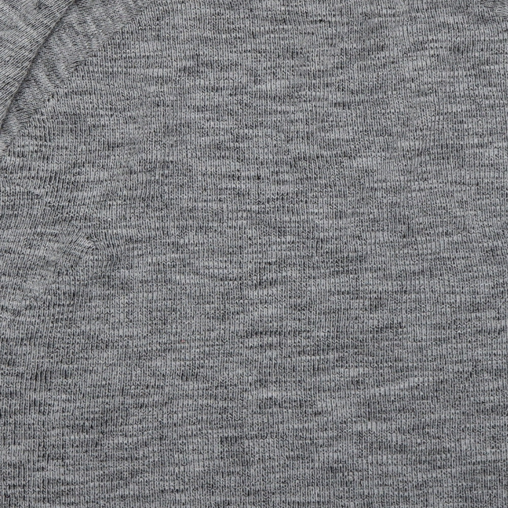 Topshop Womens Grey Round Neck  Polyester Pullover Jumper Size 8