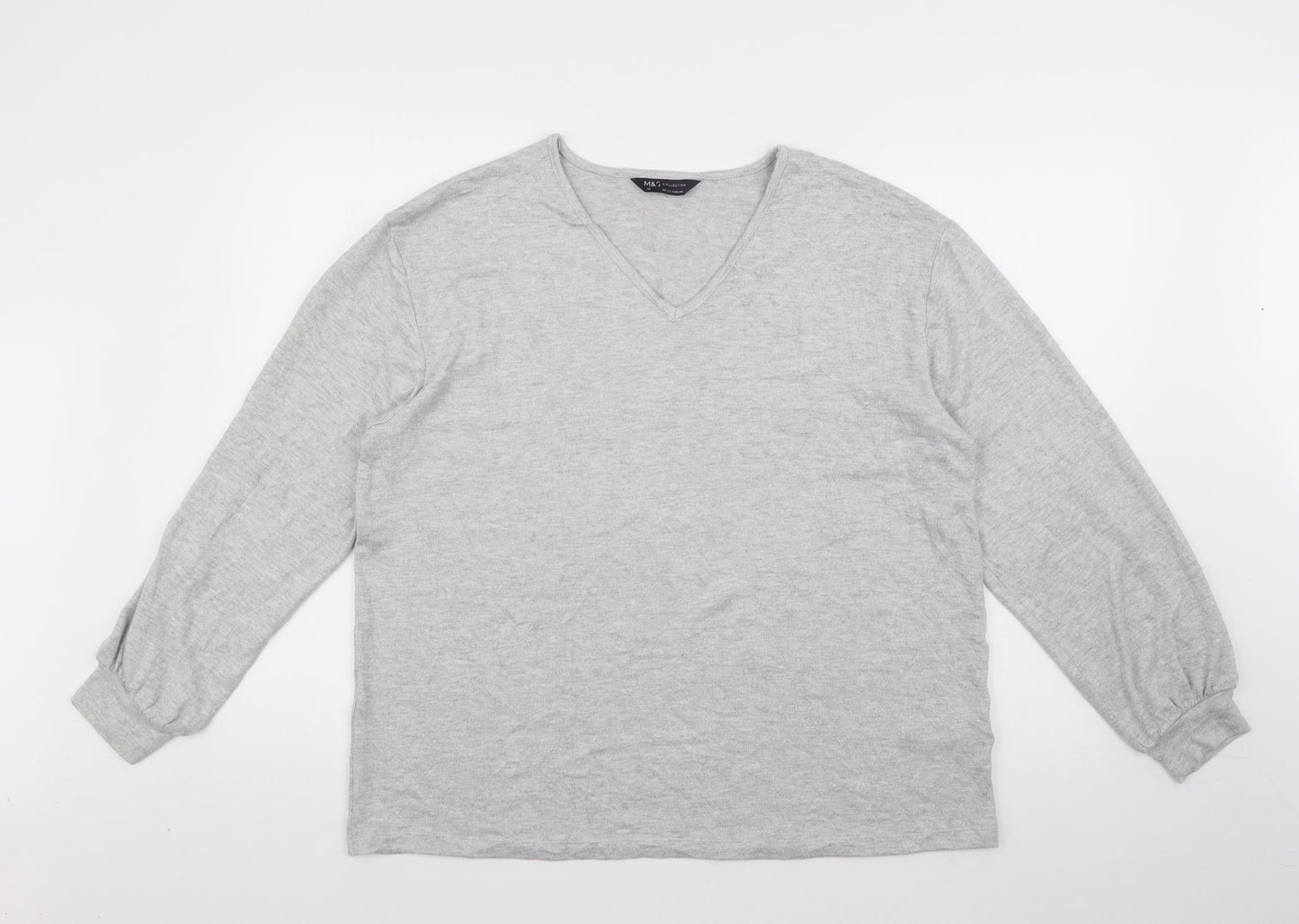 Womens UK Size 16 Marks and Spencer Grey Pullover Jumper
