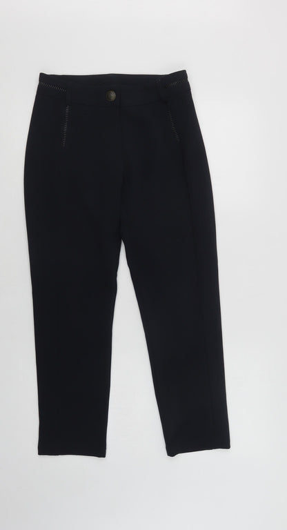 Paz Torras Womens Blue  Polyester Dress Pants Trousers Size 10 L25 in Regular Button