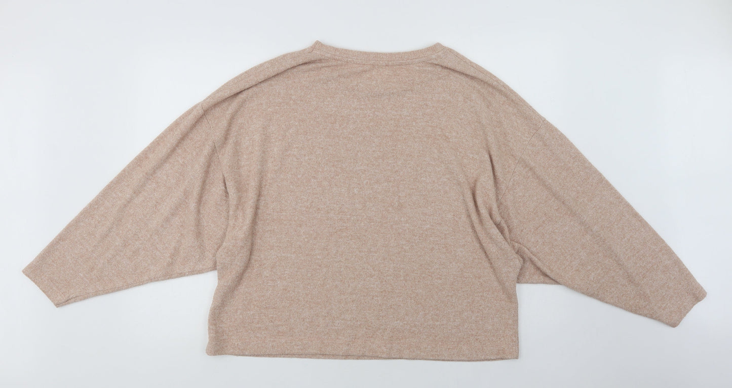 Stradivarius Womens Pink  Viscose Top Lounge Set Size L