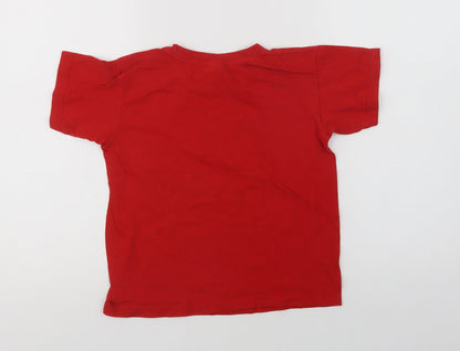 BC Collection Boys Red  Cotton Basic T-Shirt Size 7-8 Years Crew Neck  - Liverpool FC