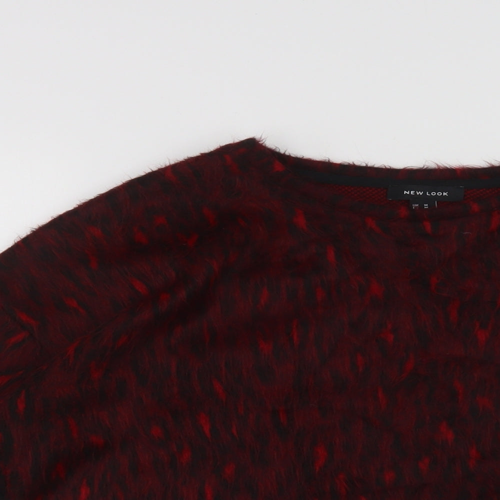 Womens UK Size M New Look Red Pullover Jumper