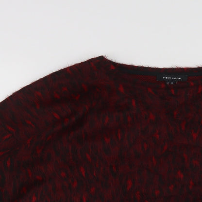 Womens UK Size M New Look Red Pullover Jumper