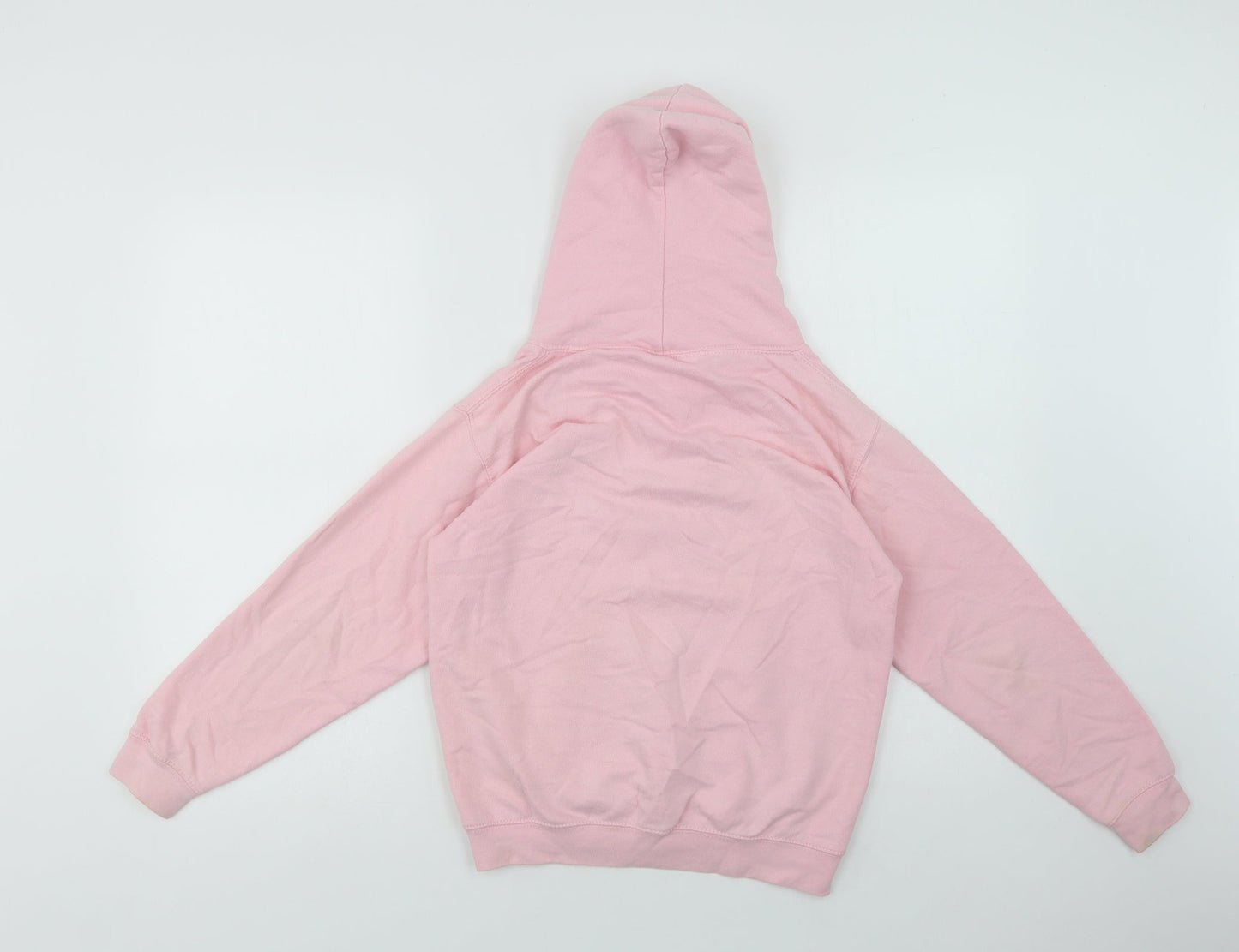 Awdis Girls Pink  Cotton Pullover Hoodie Size 9-10 Years   - Dance