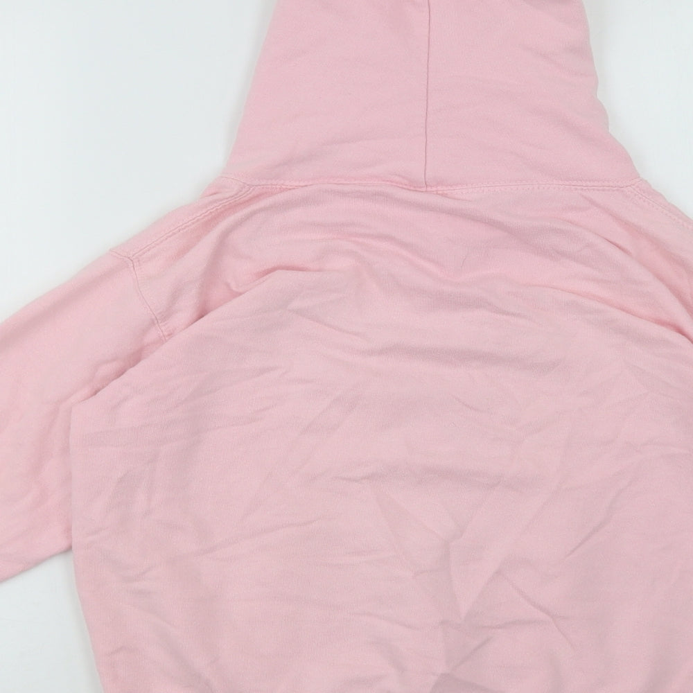 Awdis Girls Pink  Cotton Pullover Hoodie Size 9-10 Years   - Dance
