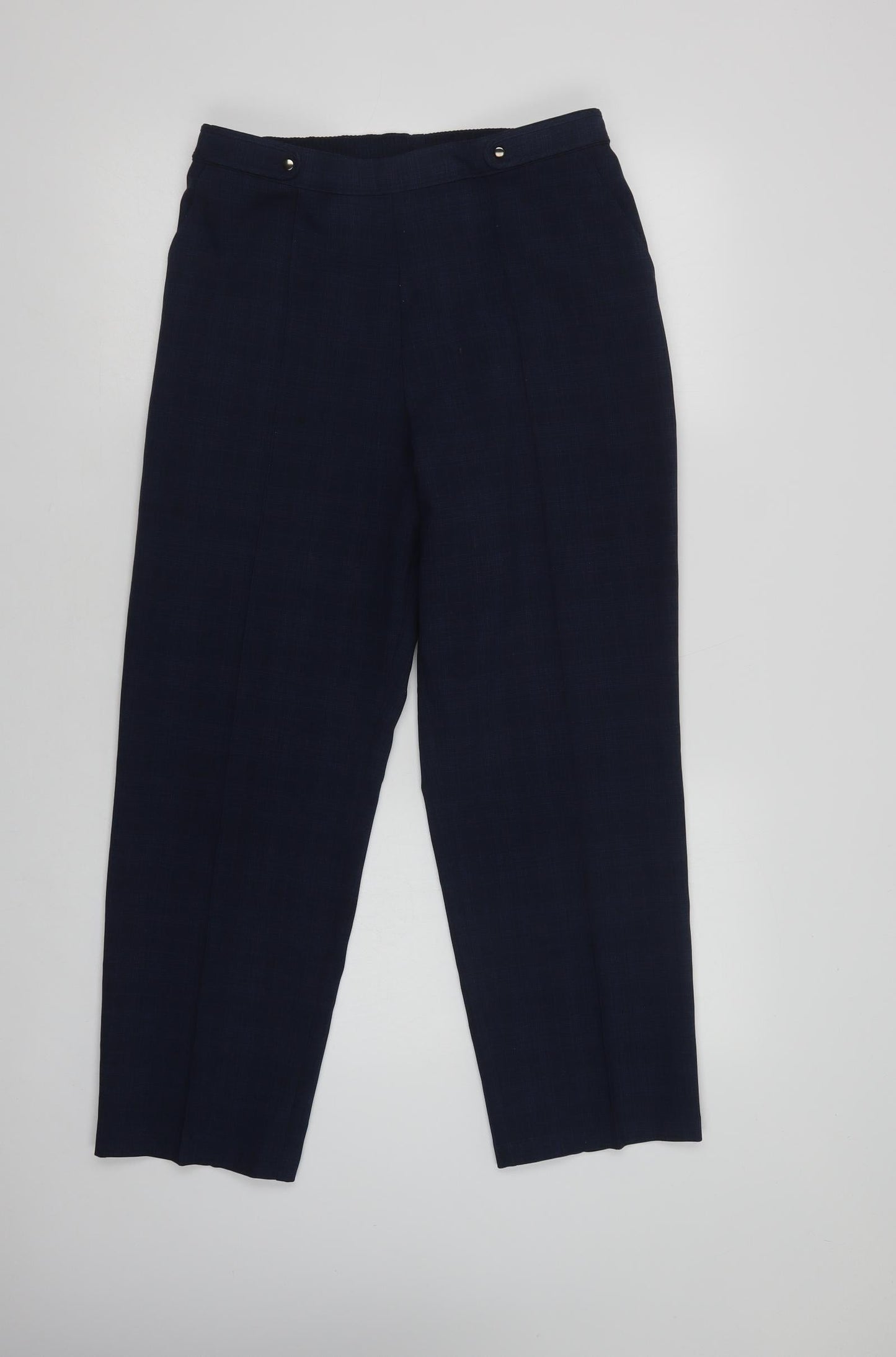 Womens UK Size 12 Marks and Spencer Regular Fit Dress Pants Blue Trousers