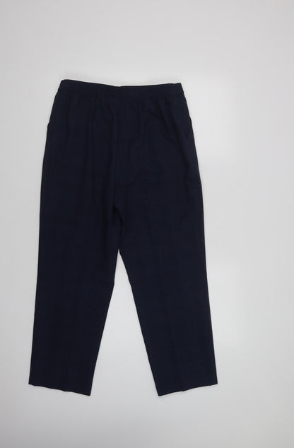 Womens UK Size 12 Marks and Spencer Regular Fit Dress Pants Blue Trousers
