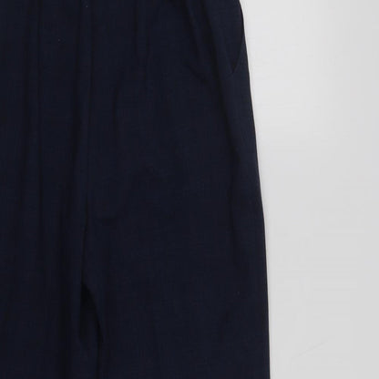 Womens UK Size 12 Marks and Spencer Regular Fit Dress Pants Blue Trousers