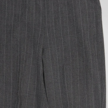 Womens UK Size 18 Preworn Regular Fit Dress Pants Grey Trousers