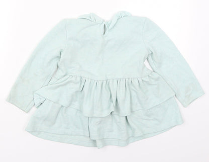 Matalan Girls Green  Polyester Skater Dress  Size 4-5 Years  Round Neck Button - Be Kind
