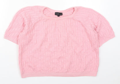 Womens UK Size 8 Topshop Pink Pullover Jumper