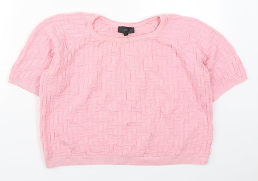 Womens UK Size 8 Topshop Pink Pullover Jumper