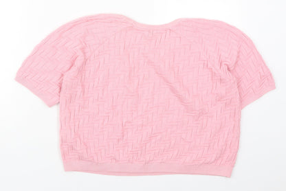 Womens UK Size 8 Topshop Pink Pullover Jumper