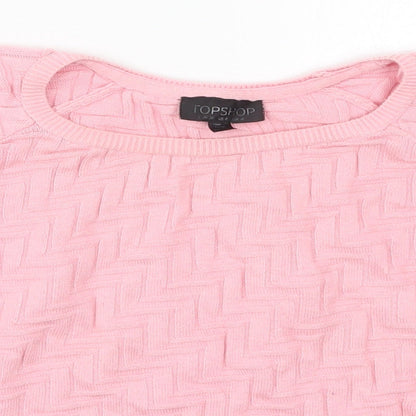Womens UK Size 8 Topshop Pink Pullover Jumper