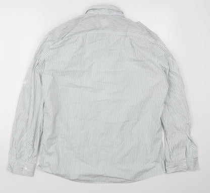 Mens UK Size L NEXT White  Button-Up Long Sleeve Casual Shirt