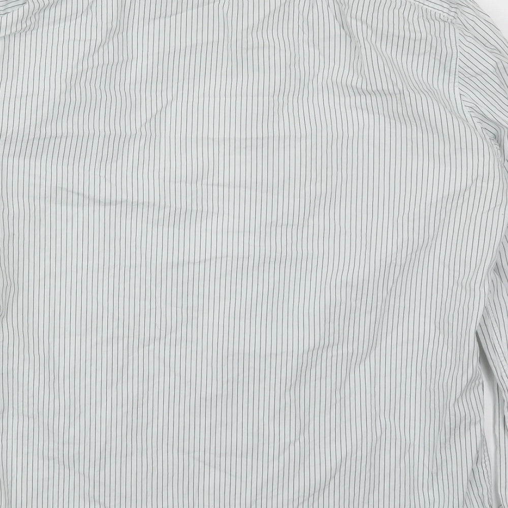 Mens UK Size L NEXT White  Button-Up Long Sleeve Casual Shirt