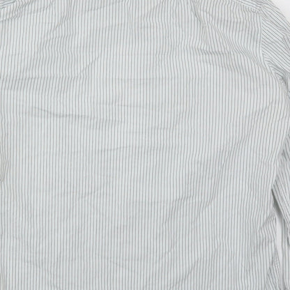 Mens UK Size L NEXT White  Button-Up Long Sleeve Casual Shirt