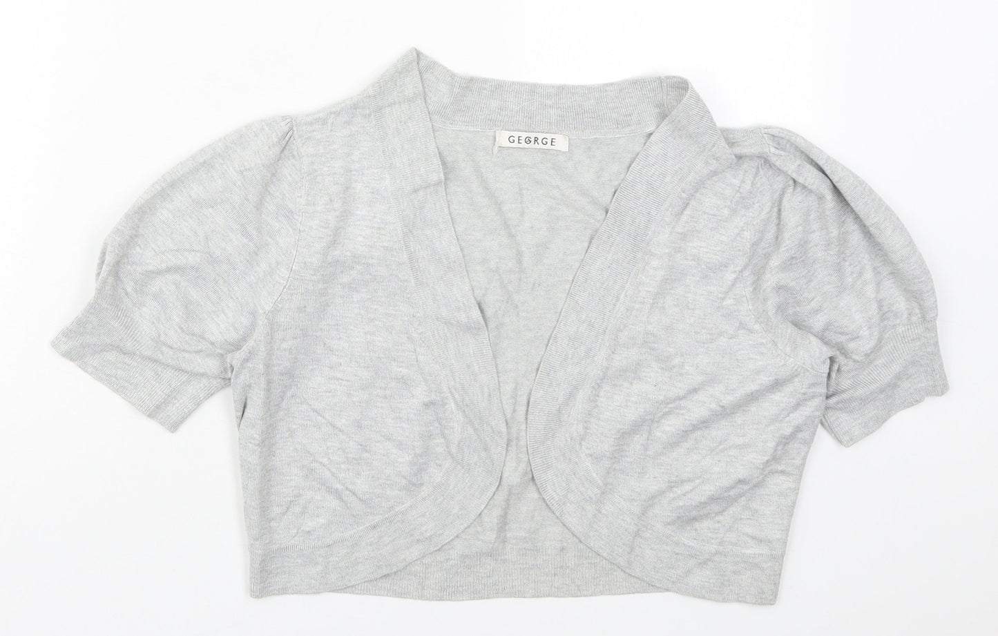 George Womens Grey V-Neck  Viscose Cardigan Jumper Size 12