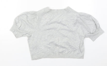 George Womens Grey V-Neck  Viscose Cardigan Jumper Size 12