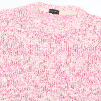 Womens UK Size 8 Topshop Pink Pullover Jumper