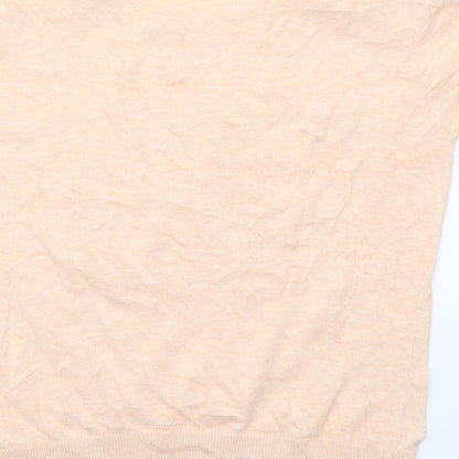 Red Herring Womens Pink Round Neck  Cotton Pullover Jumper Size 12