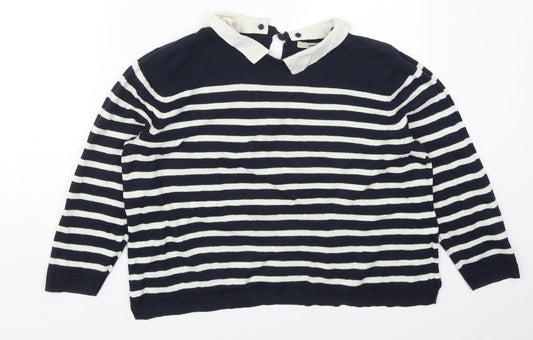 Womens UK Size L Oasis Blue Pullover Jumper