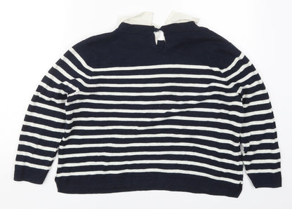 Womens UK Size L Oasis Blue Pullover Jumper