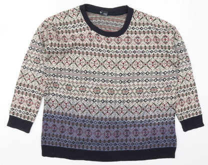 Womens UK Size S Sparkle & Fade Beige Pullover Jumper