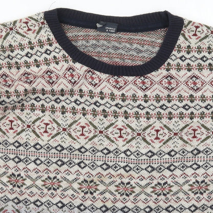 Womens UK Size S Sparkle & Fade Beige Pullover Jumper