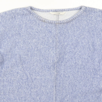 George Womens Blue Round Neck  Polyester Pullover Jumper Size S