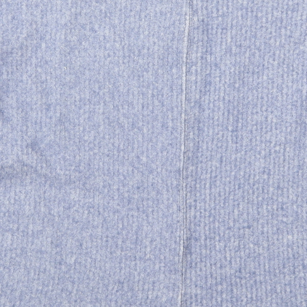 George Womens Blue Round Neck  Polyester Pullover Jumper Size S