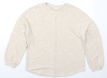 Womens UK Size 12 Papaya Beige Pullover Jumper