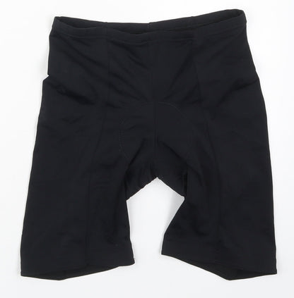 Preworn Mens Black  Nylon Biker Shorts Size M L6 in Regular