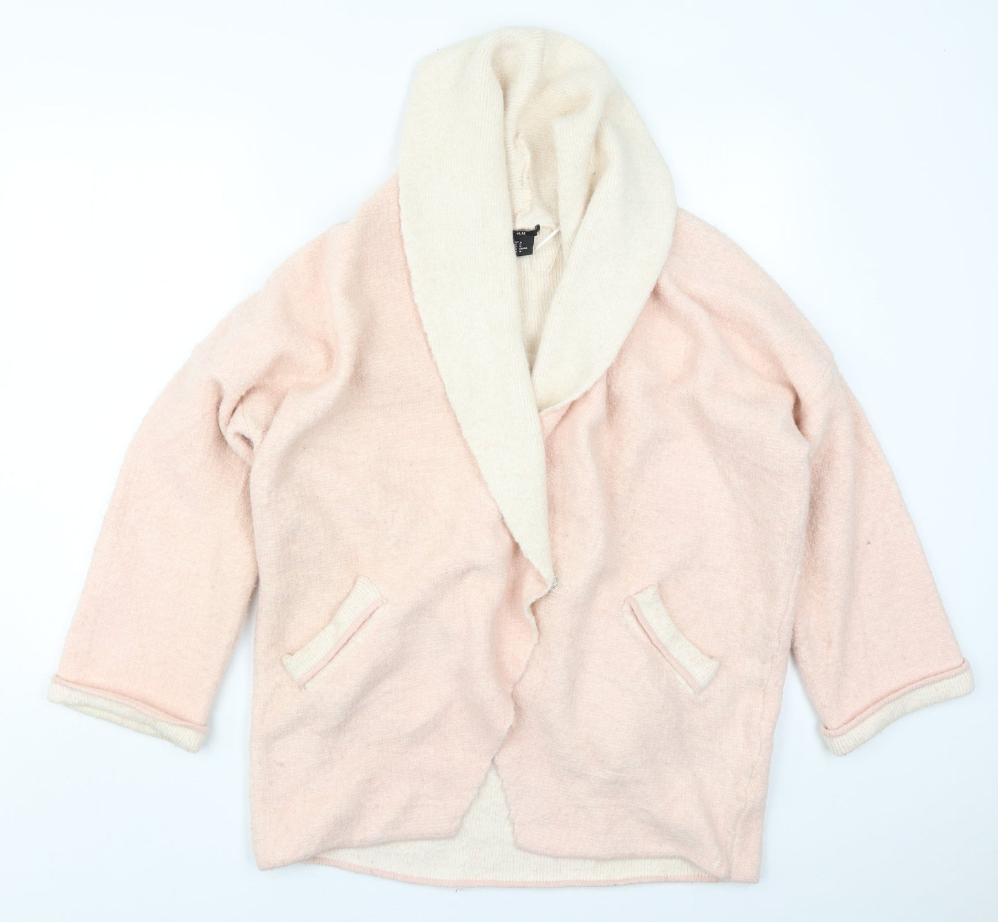 H&M Womens Pink   Jacket Coatigan Size M  Button