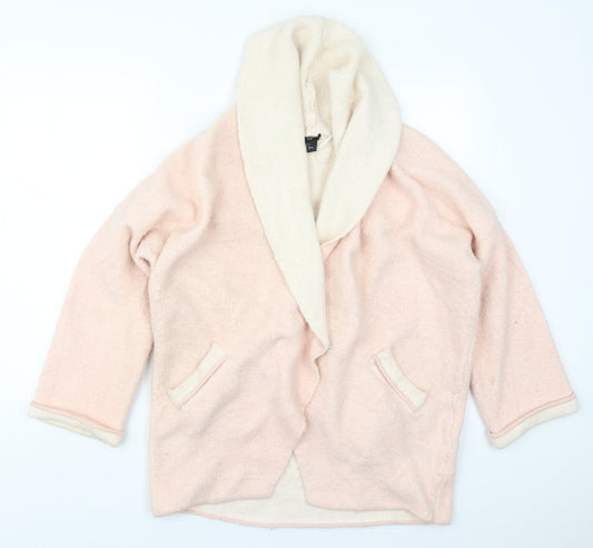 H&M Womens Pink   Jacket Coatigan Size M  Button