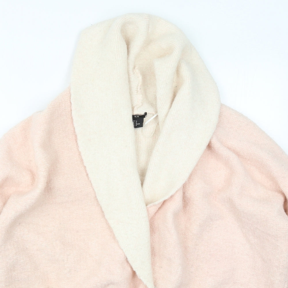 H&M Womens Pink   Jacket Coatigan Size M  Button