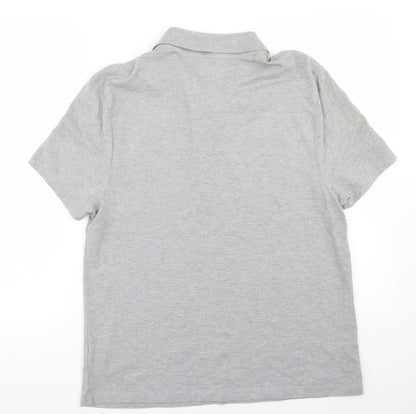 ASOS Mens Grey  Cotton  Polo Size XL Collared Button