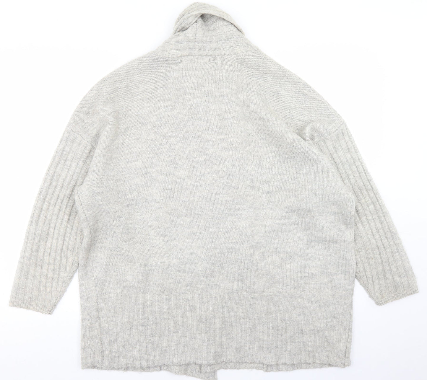 George Womens Beige Collared  Acrylic Cardigan Jumper Size M