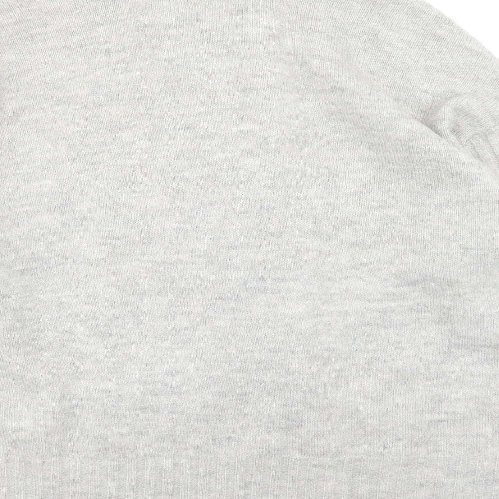 George Womens Beige Collared  Acrylic Cardigan Jumper Size M