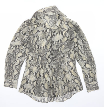Womens UK Size S Zara Beige Basic Blouse