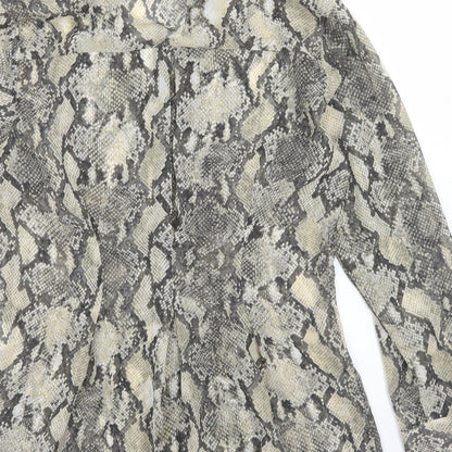Womens UK Size S Zara Beige Basic Blouse
