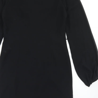Coast Womens Black  Polyester A-Line  Size 10  Round Neck Button