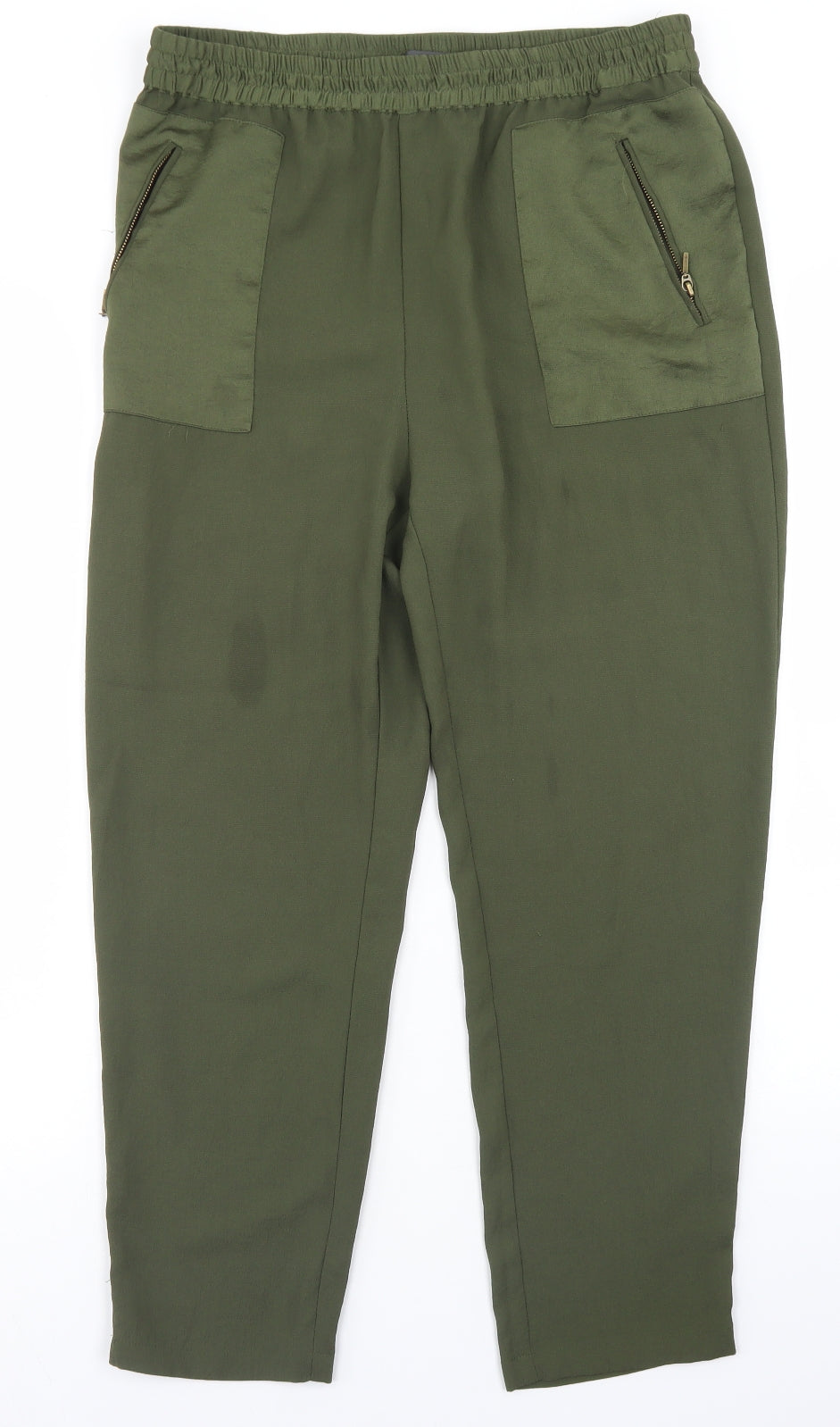 Womens UK Size 12 Esprit Regular Fit Dress Pants Green Trousers