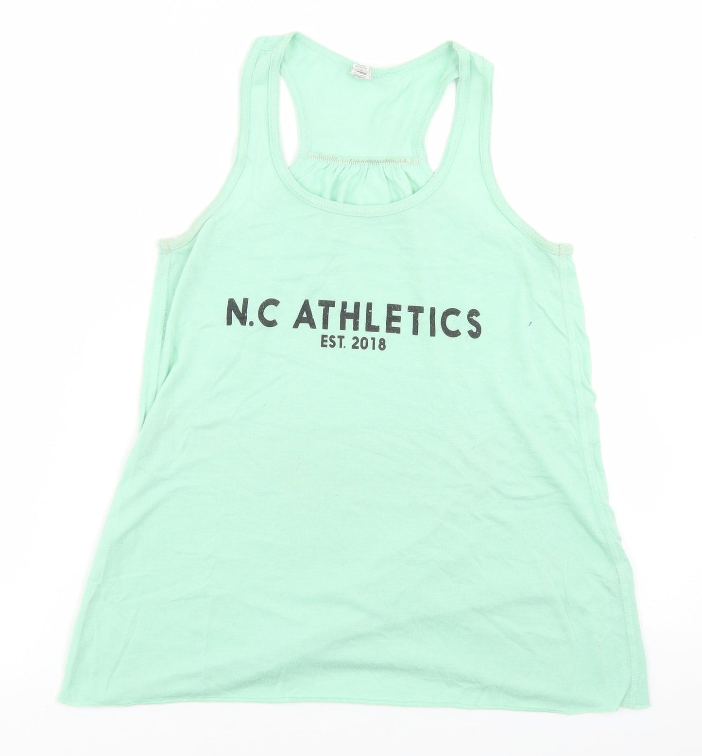 NC Athletics Womens Blue  Polyester Basic Tank Size S Round Neck