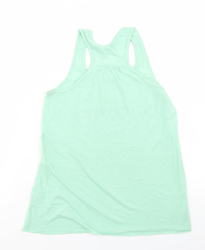 NC Athletics Womens Blue  Polyester Basic Tank Size S Round Neck