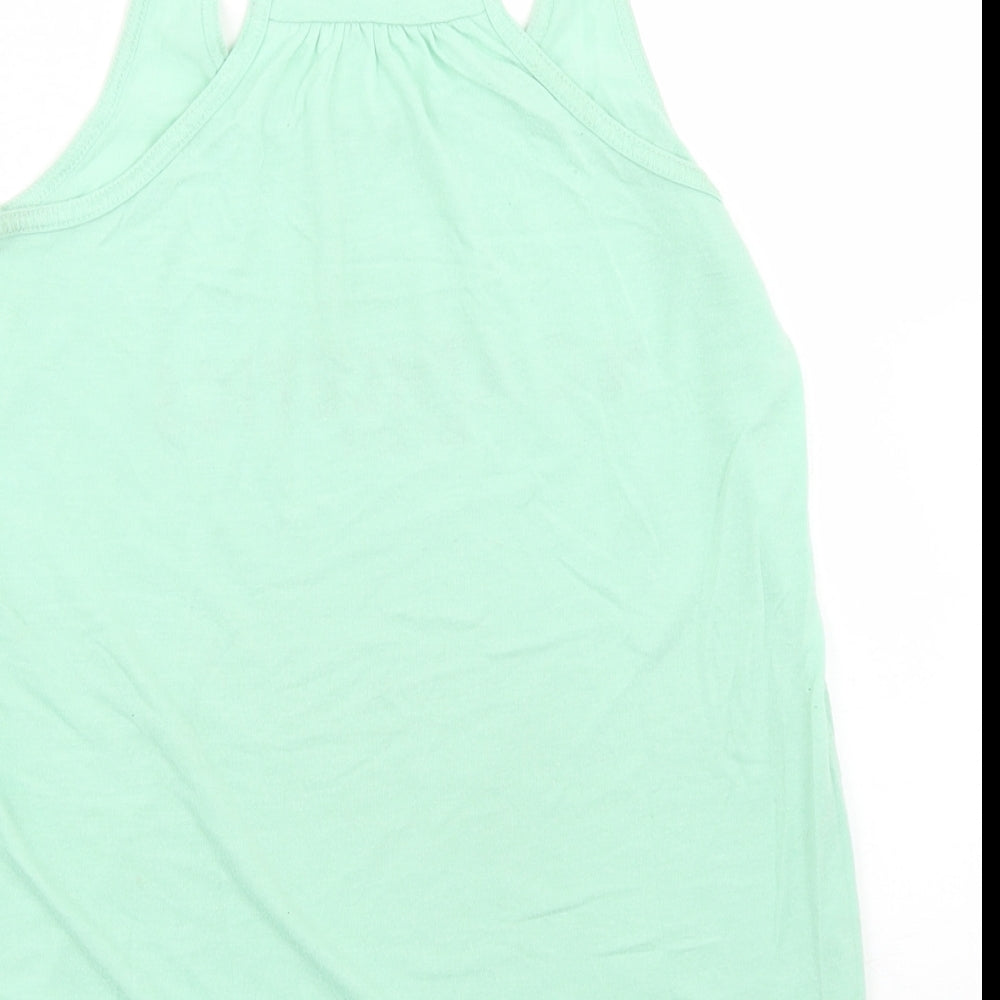 NC Athletics Womens Blue  Polyester Basic Tank Size S Round Neck