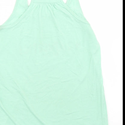 NC Athletics Womens Blue  Polyester Basic Tank Size S Round Neck