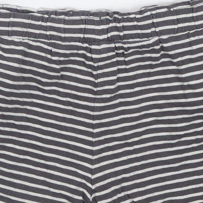 TU Girls Grey Striped Cotton Bermuda Shorts Size 11 Years  Regular Tie