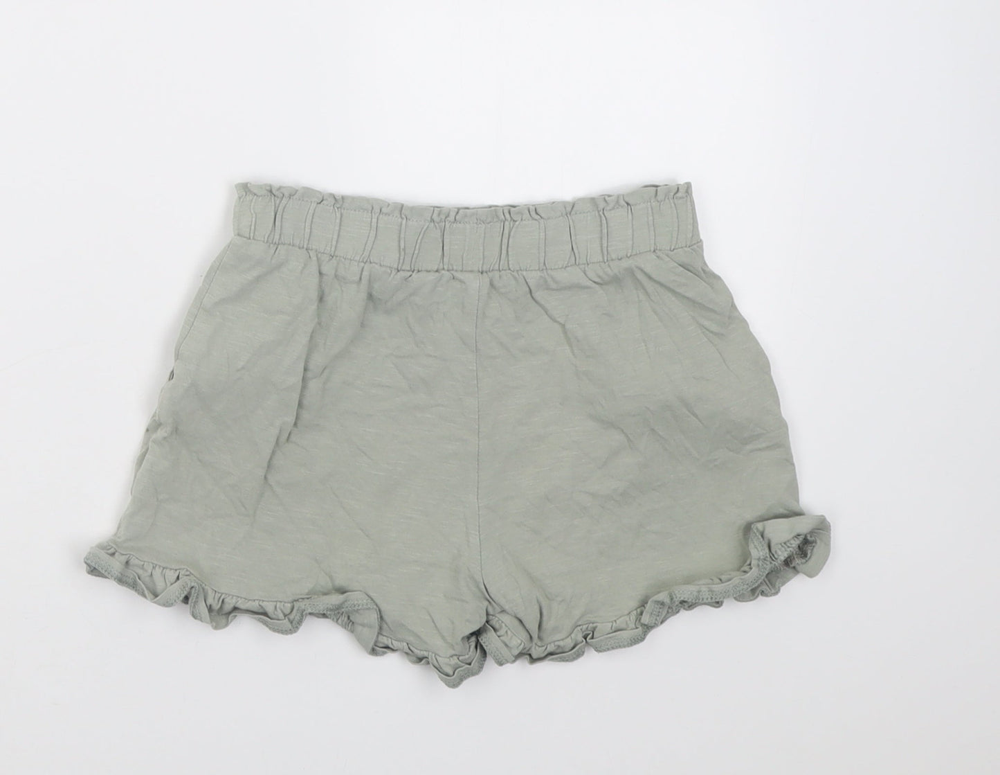 TU Girls Green  Cotton Bermuda Shorts Size 11 Years  Regular Tie